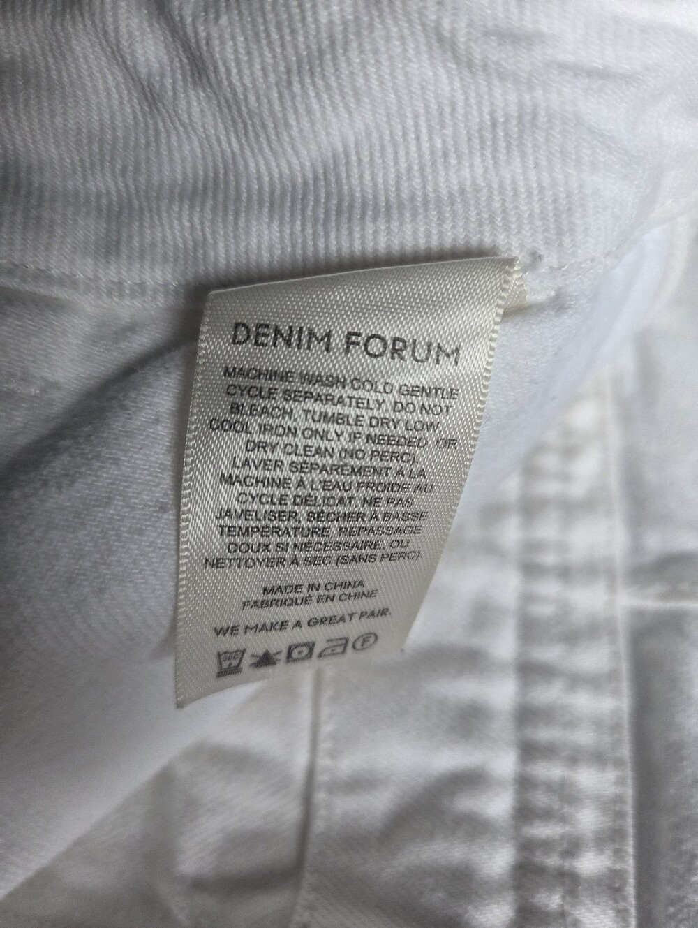 Aritizia Denim Forum The Joni High Rise Utility Jeans - White - 28 - Picture 12 of 12